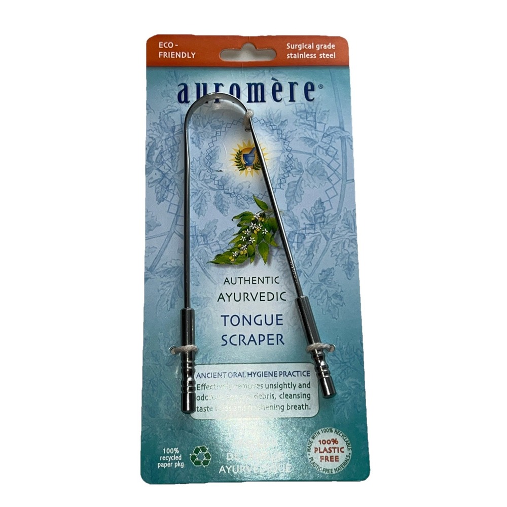 Auromere Tongue Cleaner, Ancient Oral Hygiene, Eco Friendly‎ Zero Waste